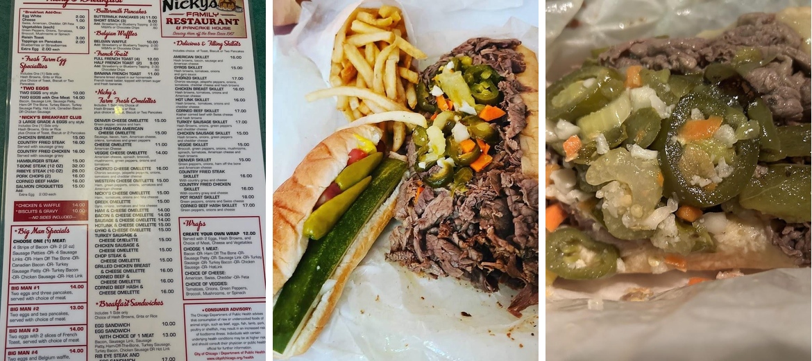 Nicky's Carry Outs Menu